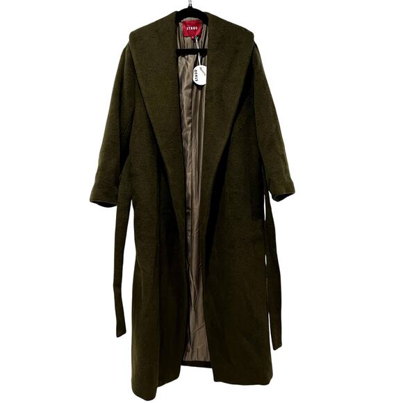 NWT NEW STAUD Dakota Belted Wool Alpaca Blend Coat - Picture 4 of 10